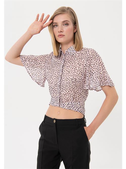 CROPPED SHIRT PINKHEARTPRINT FRACOMINA | FR24ST6022W689R8/S36