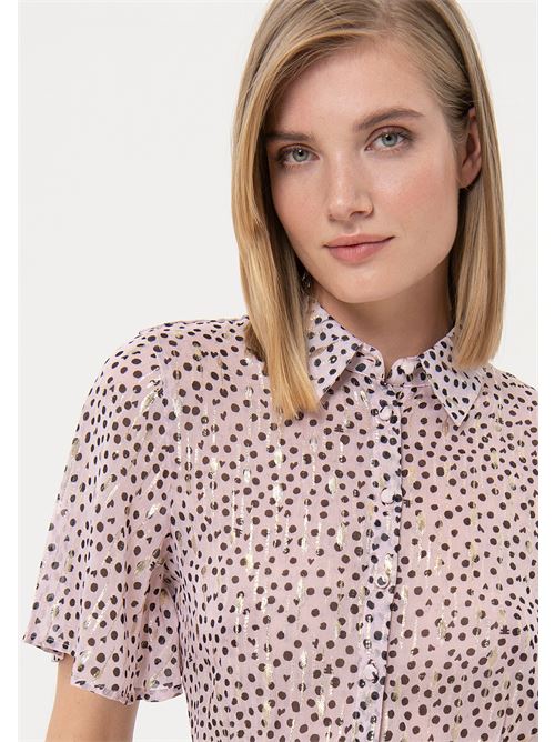 CROPPED SHIRT PINKHEARTPRINT FRACOMINA | FR24ST6022W689R8/S36