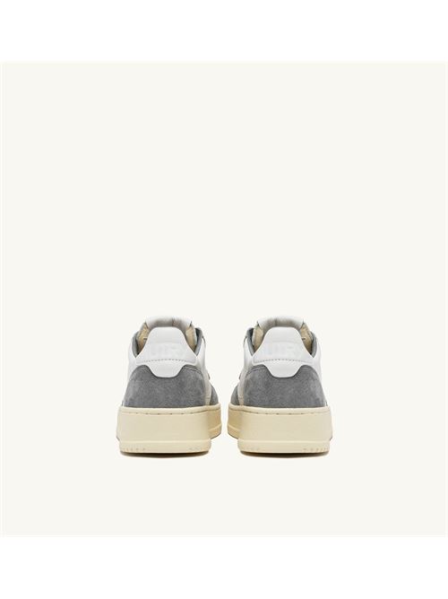 Sneakers Autry Medalist Low in pelle di capra e suede Bianco/Grigio AUTRY | AULM-GS37/WHITE-GREY