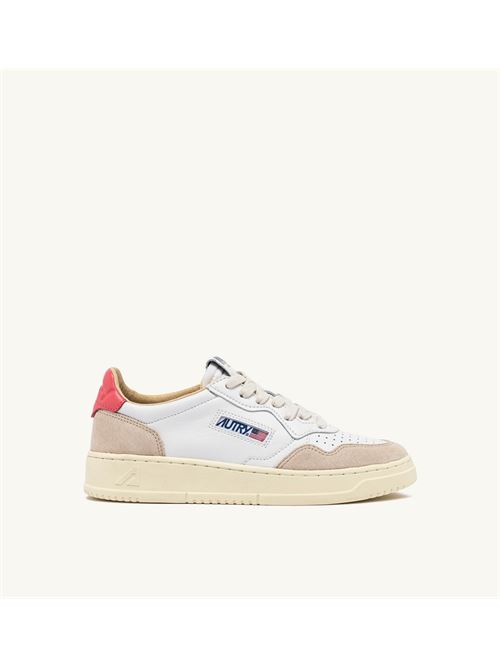 Autry Women's 01 Medalist Low Suede AUTRY | AULW-LS78/WHITE-TEAROSE