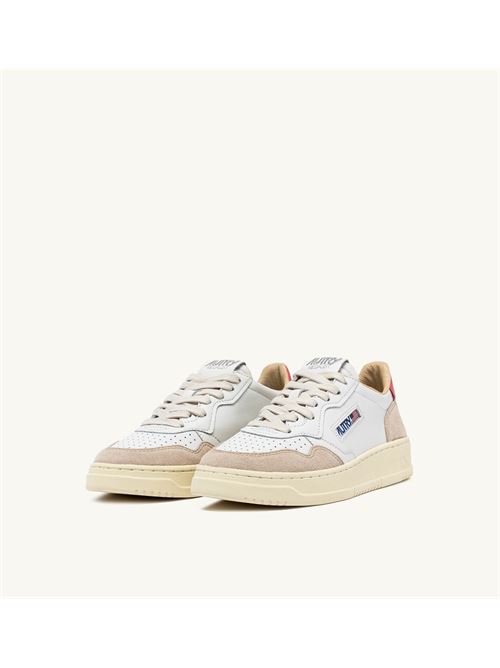 Autry Women's 01 Medalist Low Suede AUTRY | AULW-LS78/WHITE-TEAROSE