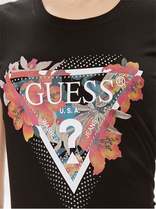 SS CN TROPICAL TRIANGLE TEE GUESS | W4GI62J1314/JBLK