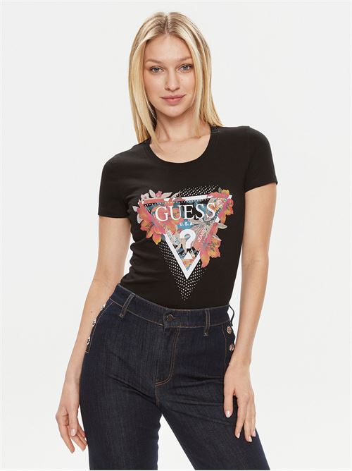 SS CN TROPICAL TRIANGLE TEE GUESS | W4GI62J1314/JBLK