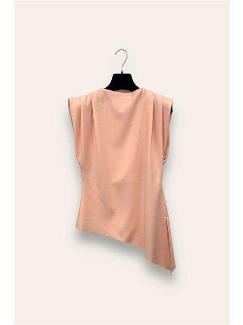 Blusa sagomata asimmetrica in crepe LOVEme | AM-10662-AM-8047/Rosa