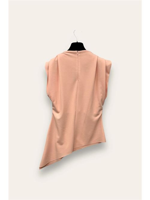 Blusa sagomata asimmetrica in crepe LOVEme | AM-10662-AM-8047/Rosa