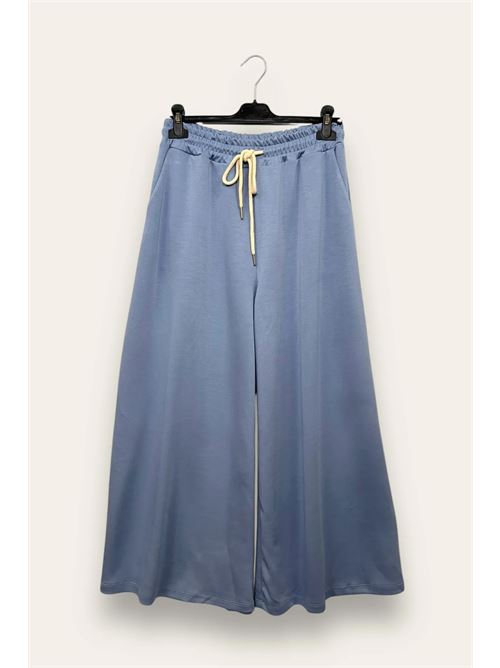 Pantalone a palazzo in scuba con coulisse LOVEme | CL-10671-CL-2953/Azzurro