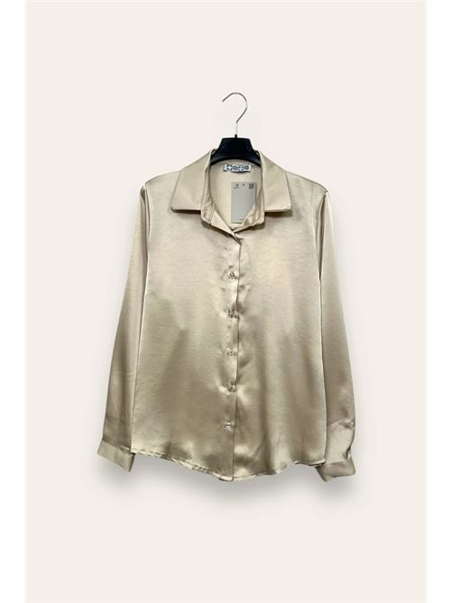 Camicia in raso LOVEme | CL-10673-CL-3957/Beige