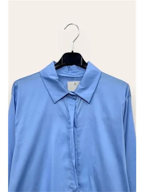 Camicia over in tinta unita LOVEme | JW-10729/Azzurro