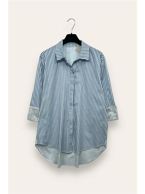 Camicia over rigata LOVEme | JW-10733/Azzurro