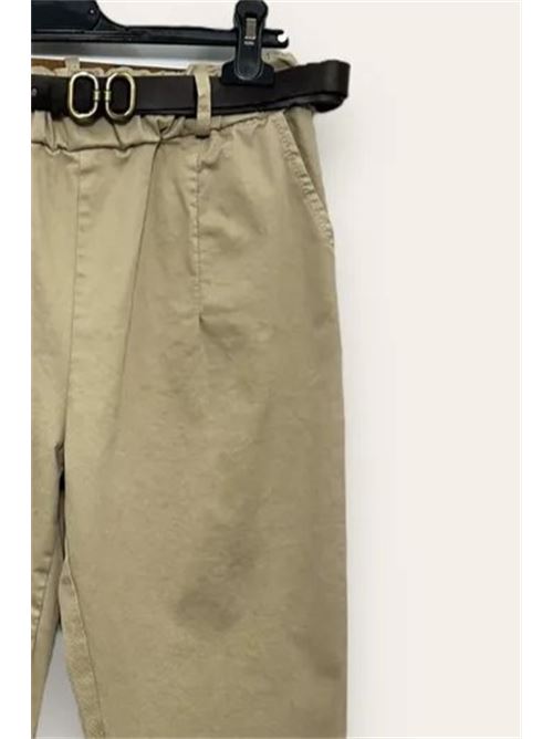 Pantalone baggy in cotone LOVEme | VA-10686-VA-822236TU/Beige