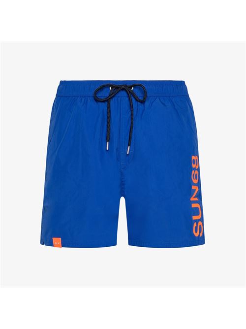 SWIM PANT WITH MACRO LOGO ON FRONT SUN68 | H32103/58